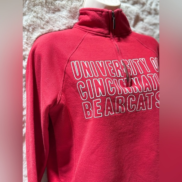 University of Cincinnati Bearcats  Jansport 1/4 Zip Fleece Sweatshirt Small Unix - Picture 2 of 14